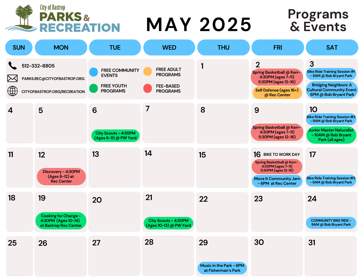 May programs and events